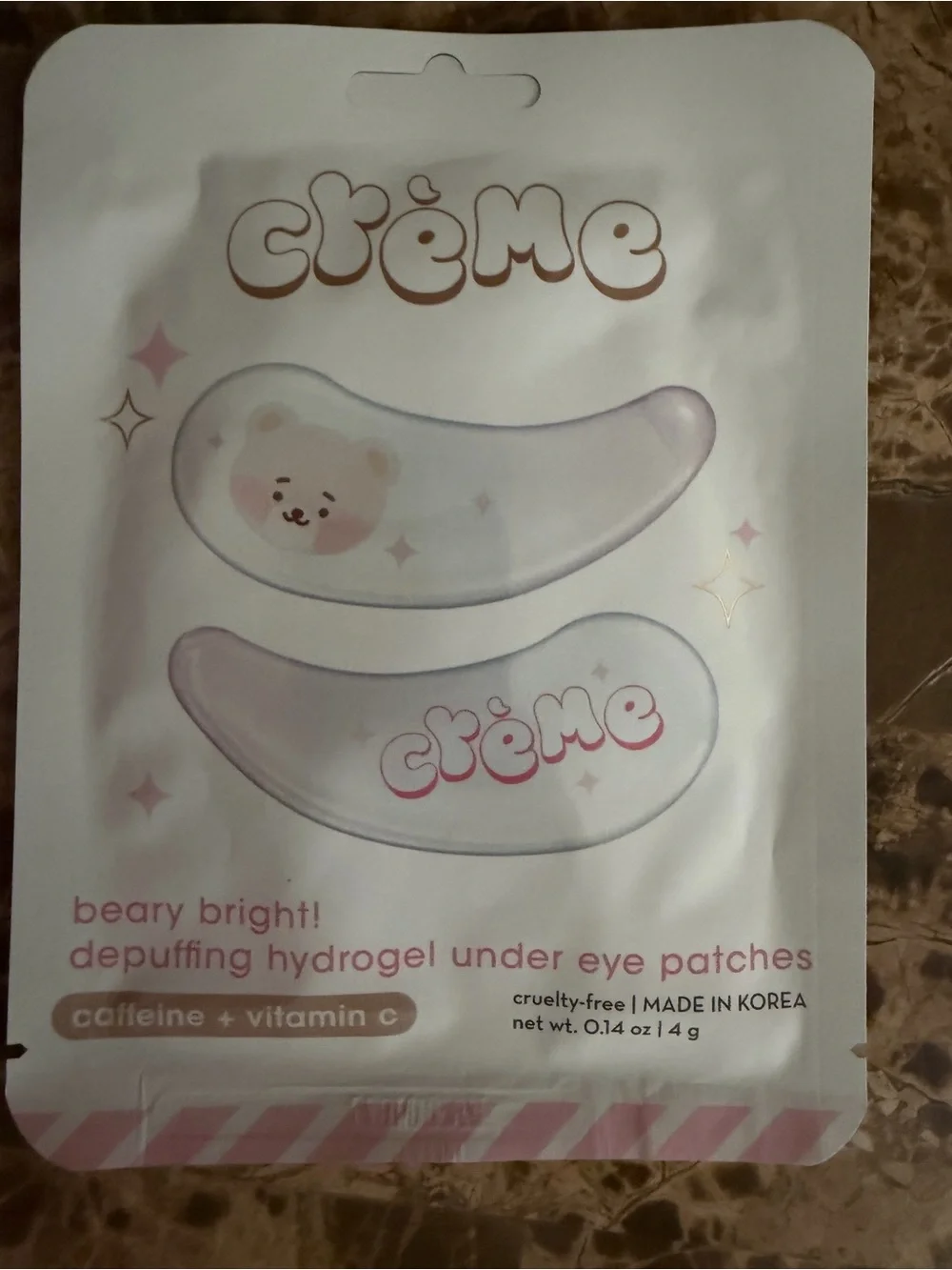 Beary Bright! Depuffing Hydrogel Under Eye Patches - CRÈME